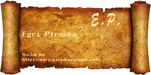 Egri Piroska névjegykártya